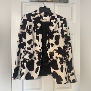 Calvin Klein Brown Cow Print Blazer size 0